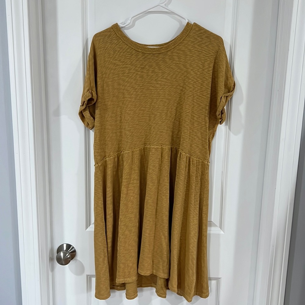 Yellow tshirt dress